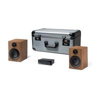 Pro-Ject Kit de Viaje - Mini Sistema de Alta fidelidad audiófilo Compacto con maletín de Transporte (Negro/Nogal)