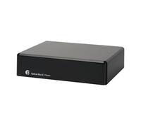 Pro-Ject Optical Box E Phono, previo de phono MM con Toslink, negro | Convertidor A/D para barras de sonido y cine en casa, salida analógica y óptica simultánea, 1 entrada phono y 1 de línea