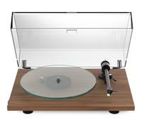 Pro-Ject T2 nogal - Tocadiscos de vinilo, Manual, MM, Tracción por correa, Discos de vinilo, Discos de 45 RPM, Cápsula incluida