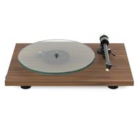 Pro-Ject T2 nogal - Tocadiscos de vinilo, Manual, MM, Tracción por correa, Discos de vinilo, Discos de 45 RPM, Cápsula incluida