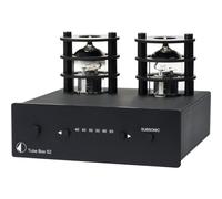 Pro-Ject Tube Box S2 negro - Preamplificador de phono para tocadiscos, MM/MC, Impedancia ajustable, Tubos