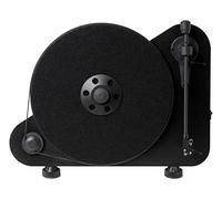Pro-Ject VT-E - Todiscos versión diestros. Brazo de Aluminio de 8,6'', cápsula OM5e, se Puede Colgar en Pared o Vertical sobre una Mesa. Incl. Soporte Colgar en la Pared. Color Negro.