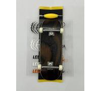 Pro - Juego completo de diapasón de madera, 34 x 96 mm, cubierta de arce de 5 capas con camiones LEEFAI G4 y ruedas de uretano 65d mini monopatín