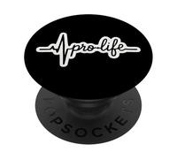 Pro-Life Electrocardiograma de Latido cardíaco ECG partidario por nacer PopSockets PopGrip Adhesivo