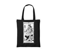PRO' line Dshirt14 - Bolsa de la compra de Tarot de Marseille L'Empereur - Tarot el emperador de algodón orgánico - Earthpositive & Vegan Approved, Negro , Talla única