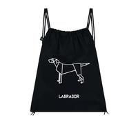 PRO' line DSHIRT14 - Mochila de algodón orgánico con estampado de Labrador Origami - DSHIRT14 - Mochila para deporte, gimnasio, guardería, zapatero, Negro , Taglia unica, Casual
