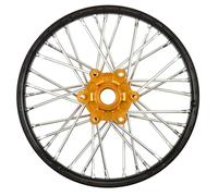 Pro-line Racing 1/4 Pro-Spec - Rueda delantera de aluminio V2 Bead montada negro/dorado Promoto-MX PRO283600T3