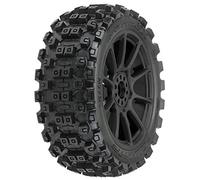 Pro-Line Racing- Cochecito 1/8 Badlands MX M2 F/R Buggy Tires Mounted 17 mm Black Mach 10 (2), Multicolor (PRO906721)