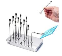 Pro Magnetic Helping Hands Soldering Tool - Adjustable Alligator Clip Holder, Strong Magnetic Base for Rock-Solid Stability, 2-in-1 Metal Organizer Box, for Hobbyists & Professionals (1*Silver)