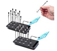 Pro Magnetic Helping Hands Soldering Tool - Adjustable Alligator Clip Holder, Strong Magnetic Base for Rock-Solid Stability, 2-in-1 Metal Organizer Box, for Hobbyists & Professionals (2*Black)