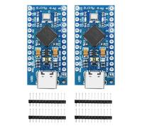 Pro Micro con placa de desarrollo de chip 32u4, 2 unidades Pro Micro 5 V/16 MHz Nano Microcontrolador Development Board con actualizador USB integrado tipo C interfaz compatible con Arduino IDE