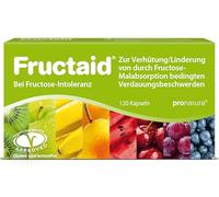 pro natura Fructaid - 120 cápsulas para intolerancia a la fructosa, suplemento para la prevención y el alivio de la mala absorción de fructosa indigestión