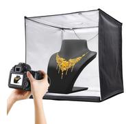 Pro Photo Box 60x60 Cm | Caja De Luz Conjunto para Fotografía De Productos | 3 Temperaturas De Luz, con Caja De Luz, Tira De Luz, Botón De Atenuación, 5 Fondo De PVC Impermeable
