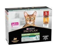 Purina Pro Plan Comida Húmeda para Gato Adulto Delicate rico en Pavo y Pescado, 4 packs de 10 sobres de 85g