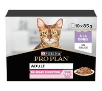 PRO PLAN Delicada Digestión Pavo Adulto Comida Húmeda Para Gatos 10x85g