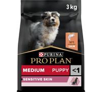 Purina Pro Plan Medium Puppy Derma Pienso para Perro Mediano, Cachorro, Junior, Bebé, Piel y Pelaje con Salmón, bolsa de 3kg