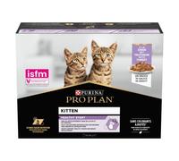 Pro Plan Kitten Healthy Start | Comida húmeda para Gatitos | 4 x 10 x 85 g | Purina | Alimento completo | Para gatos en crecimiento | Rico en pavo, sin trigo | Puede apoyar el crecimiento | Pack de 4