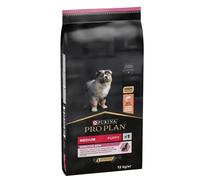 Pro Plan Medium Puppy Sensitive Skin Alimento para perros cachorros medianos que sufren problemas de piel sensible o irritada con sabor salmón.