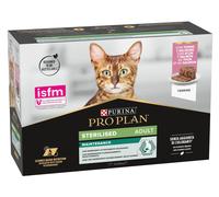Pro plan húmedo gato esterilizado salmón y atún 12x85 gr
