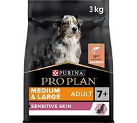Pro Plan Purina Medium Large Adult 7+ Sensitive Skin OPTI Derma Salmon Comida para Perros - 3000 gr