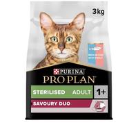 PRO PLAN Sterilised Adult Savury Duo Cabillaud y Trucha 3 kg | Croquetas Gato Esterilizado Sabor Cabillaud y Trucha - Alto contenido de proteínas, bienestar urinario - Salud del Gato