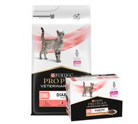 PRO PLAN Veterinary Diets DM St/Ox Diabetes Management Alimento seco para gatos 5kg + PRO PLAN Veterinary Diets DM St/Ox Diabetes Management Comida para gatos 10x85 g