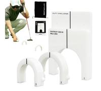 Pro Putting Gates, entrenador de putter de golf portátil, ayuda de entrenamiento de golf con diseño de hoyos de golf, juego de golf para el jardín, vasos de golf con bolsa protectora para avanzados