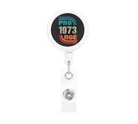 Pro Roe 1973 Pro Choice Derechos de las mujeres Titular de la insignia retráctil Clip del carrete Titular de la tarjeta de identificación para enfermera Estudiante Trabajador de oficina
