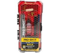Pro-Shot - Kit de Limpieza de Rifle Cal de 9 mm/.35 - Juego de Limpieza de PCC y carabina con Varillas micropulidas, Jag de latón, Cepillo de Orificio, trapeador de algodón, Parches, CLP y Grasa