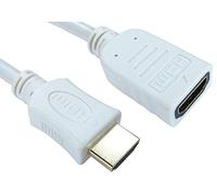 Pro Signal 99HDHS-401WHT - Cable de extensión HDMI de alta velocidad 4K UHD de 1 m con Ethernet, macho a hembra, 30 Hz, ARC, blanco
