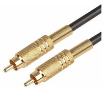 Pro Signal PSG00456 Cable Tocadiscos, Cable de Audio Phono (RCA) macho a macho con cable RG59, 5 m, color negro
