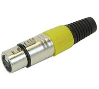 Pro Signal PSG01337 - Enchufe XLR (5 polos, alivio de tensión), color amarillo