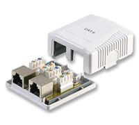 Pro Signal PSG08003 - Enchufe de montaje en superficie RJ45 (2 puertos, cat. 6, apantallado)
