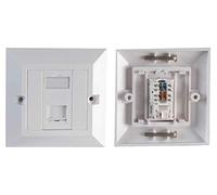 Pro Signal PSG91589 - Placa frontal RJ45 (1 banda, Cat5e), color blanco
