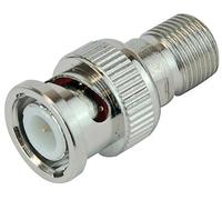 Pro Signal RW1-035 ZINC - Adaptador de enchufe BNC a tipo F, cuerpo de zinc chapado en níquel
