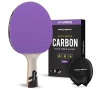 PRO-SPIN Palas de Ping Pong - Homologada por la ITTF con Fibra de Carbono | Madera 7-Ply, Goma Ofensiva, Esponja 2 mm