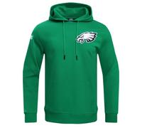 Pro Standard Mens NFL Classic Chenille Cotton Double Knit Pull Over Hoodie Sudadera con Capucha, Verde (Kelly Green), L para Hombre