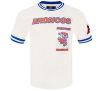 Pro Standard NFL Denver Broncos Retro Classics - Camiseta de Manga Corta para Hombre, Color cáscara de Huevo/Azul Real, Talla L