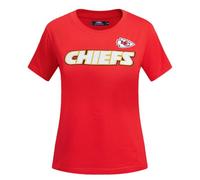 Pro Standard NFL Kansas City Chiefs - Camiseta clásica de Chenilla Ajustada de Manga Corta para Mujer, Color Rojo, Talla S