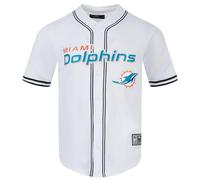 Pro Standard NFL Miami Dolphins - Camiseta de Malla con Botones para Hombre, Color Blanco, Negro y Blanco, Talla 2XL