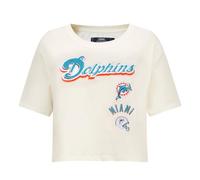 Pro Standard NFL Miami Dolphins Retro Classics - Camiseta de Manga Corta para Mujer, Color cáscara de Huevo, Talla L