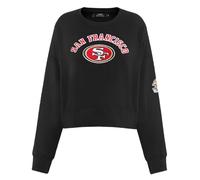 Pro Standard NFL San Francisco 49Ers - Sudadera clásica de Chenilla con Cuello Redondo para Mujer, Color Negro, Talla XL