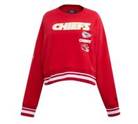 Pro Standard Womens NFL Retro Classics Brushed Back French Terry Crewneck Sweatshirt Sudadera, Rojo, XXL para Mujer
