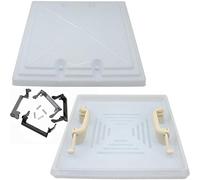 pro-Styling MPK 40 x 40 cm Claraboya de repuesto de vidrio para autocaravana con asas y escalones telescópicos