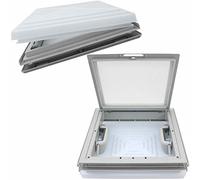 pro-Styling MPK 42 Claraboya, ventana de techo, 40 x 40 cm, para caravana, autocaravana, gris