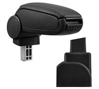 pro.tec Apoyabrazos Cómodo con Compartimento Acolchado Interior Reposabrazos Central Plegable Accesorio para Coche Tapizado Polipiel - Negro