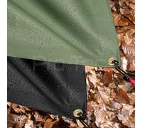 Pro-Tec Garden Products Lona Impermeable de PVC 600 g/m², Funda Toldo Impermeable, Cubierta Gruesa para Camión, Color Negro, 8 pies x 10 pies (2,4 m x 3 m)
