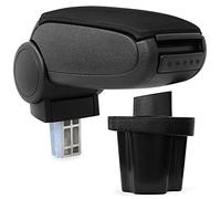 [pro.tec] Reposabrazos central - Apoyabrazos con compartimento - acolchado - tela - negro