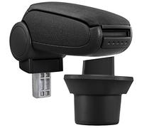 pro.tec Reposabrazos Central Apoyabrazos con Compartimento de Almacenamiento Interior Acolchado - Tapizado - Tela - Negro