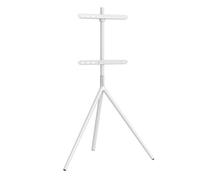 pro.tec Soporte Idependiente para TV Valle Pantalla Monitor hasta 65" Máx 40kg para Cine en Casa Oficinas Salas de Conferencia MAX VESA 400x400 mm Acero 137x86x47 cm - Blanco